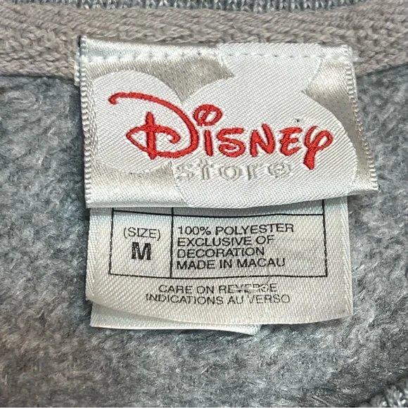 Vintage Disney Store Gray Fleece Tigger Crewneck Pullover Sweatshirt Size Medium - Picture 3 of 6